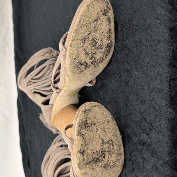 JEFFERY CAMPBELL DESPINA STRAPPY TASSEL SUEDE SANDALS SZ 7.5 - Picture 6 of 6